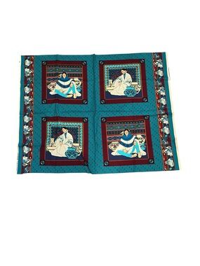 VTG Native American Women Fabric Panel VIP Cranston Print Joan Messmore Quilting